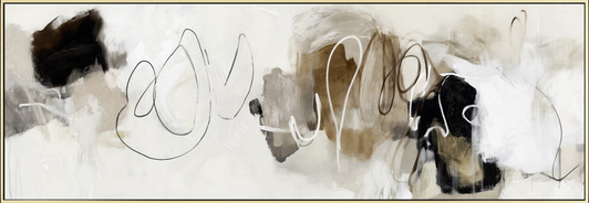 Wisdom Print on Canvas with Champagne Frame - 152.5 x 52.5 x 4.5