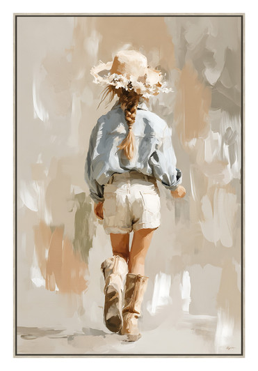 Full of Promise II Print on Canvas with Washed Natural Frame - 62.5 x 92.5 x 4.5cm