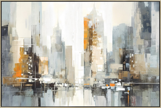 Endorse Print on Canvas with Bleached Natural Frame - 182.5 x 122.5 x 5.5cm