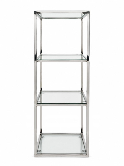 Expo 3 Stack Display Stand in Silver Stainless Steel - 500 x 500 x 1500mm