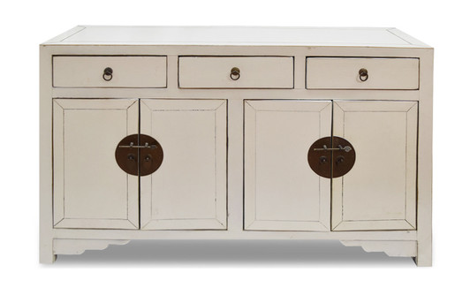 L010 - Handcrafted Chinese Cabinet in High Gloss White