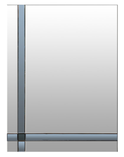 Striped Contemporary Wall Mirror - 60 x 80 x 2cm