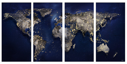 Our World Four Piece Print on Canvas