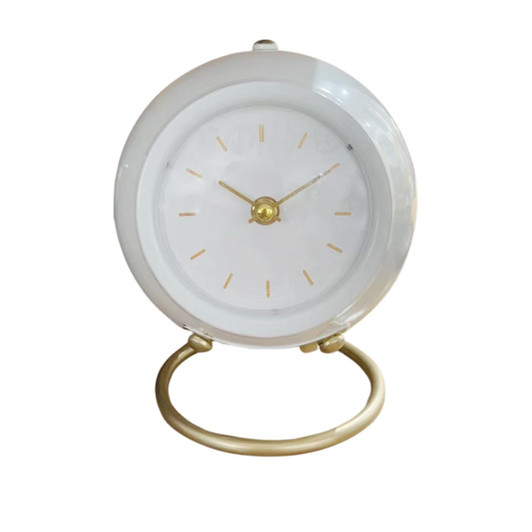 White Clock on Stand