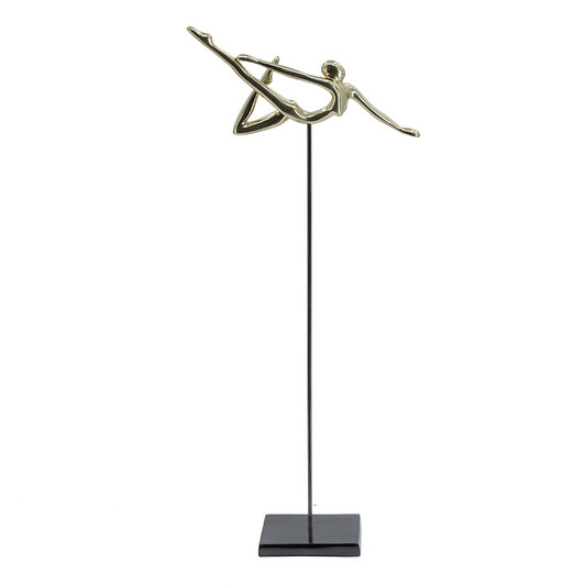 Acrobat Black & Gold Metal Sculpture