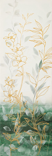 Emerald Waters I - Print on canvas with hand painted detail