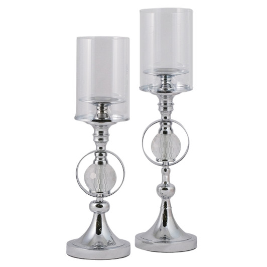 Myra Silver Candleholders
