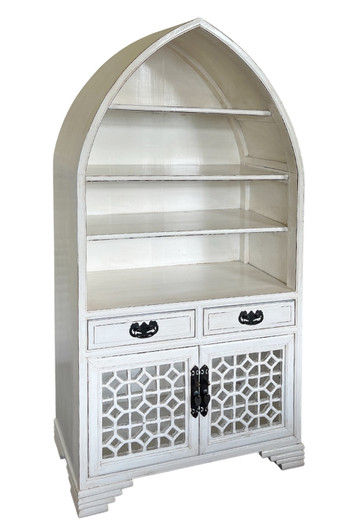 BF-1106 - Handcrafted Bookshelf in High Gloss White