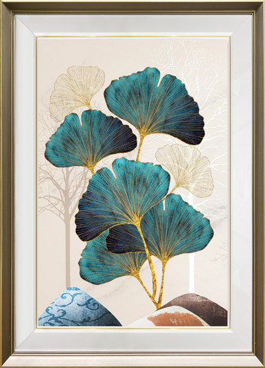 Leaves Framed Green II