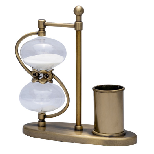 Desk Time Vintage Pen Caddy & Hourglass