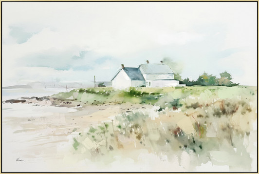 Sea Change Print on Canvas with Champagne Frame