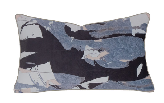 Explorations Rectangular Velvet Cushion - 30 x 50cm