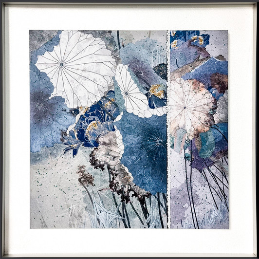 Botanica Shadow Box Artwork with Grey Aluminium Frame 90 x 90cm