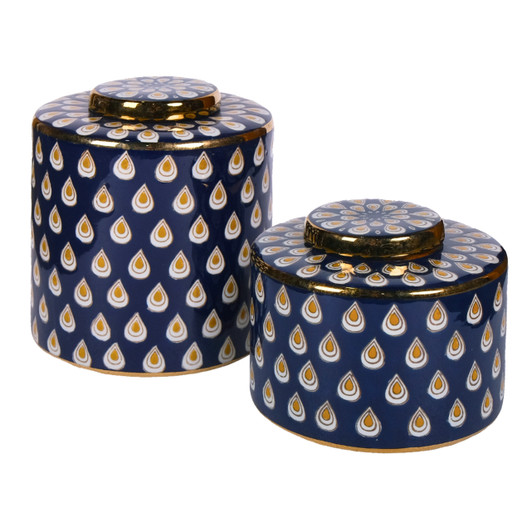 Rain Drop Ceramic Canisters