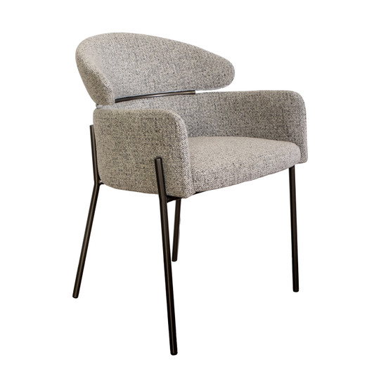 Marcie Dining Chair in Light Grey Fabric