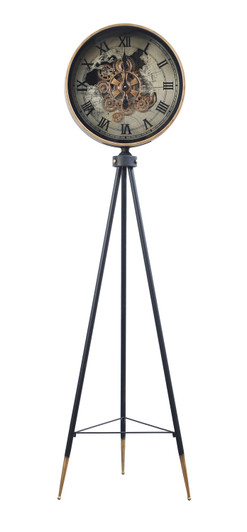 Vincent Tripod Clock with Moving Gears