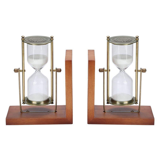 Timely Bookends with Hourglasses