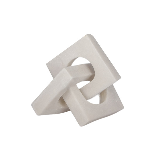 Square Peg Sculpture in Natural Stone - 17 x 18 x 15cm