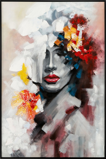 Emerging Hand Painted Canvas with Black Frame - 102.5 x 152.5 x 5.5cm