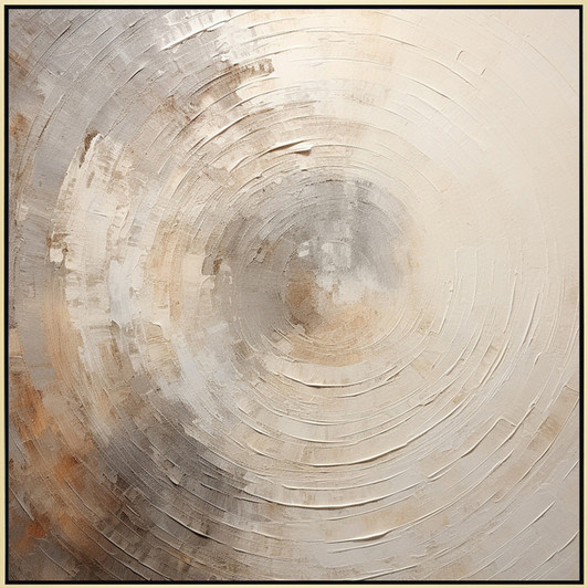 Complete Hand Painted Canvas Artwork with Champagne Frame