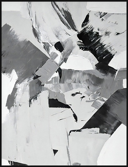 Untangled Print with Black Aluminium Frame - 100 x 130cm