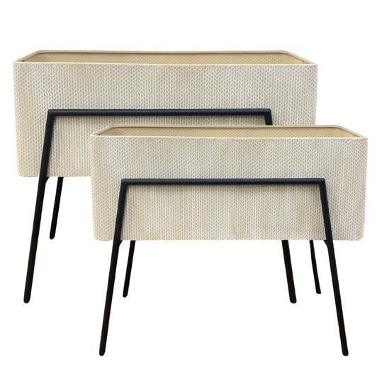 Jacinta Large & Small Metal Planters