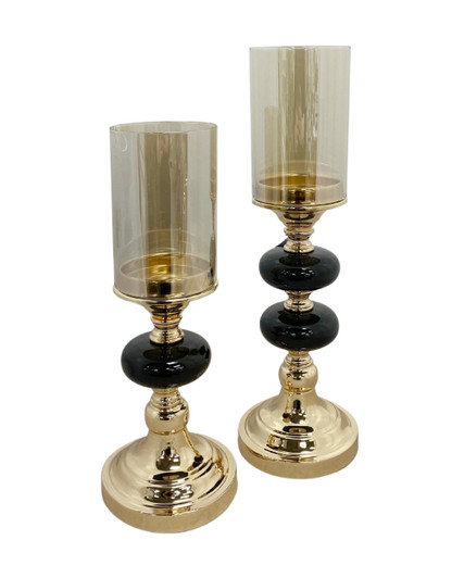 Emit Iron & Glass Candleholders