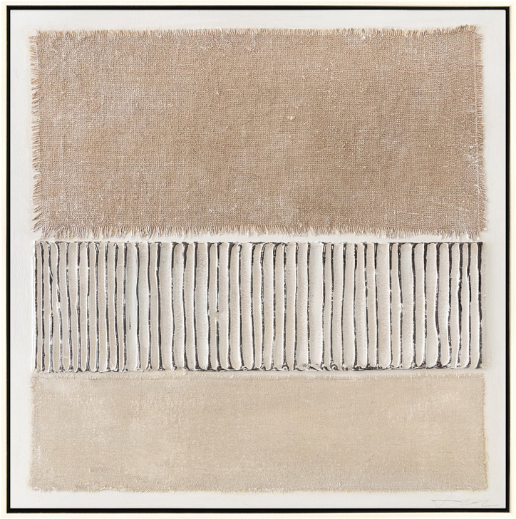 Decision II Mixed Media Canvas Wall Art with Thin White Frame - 102.5 x 102.5 x 4.5cm