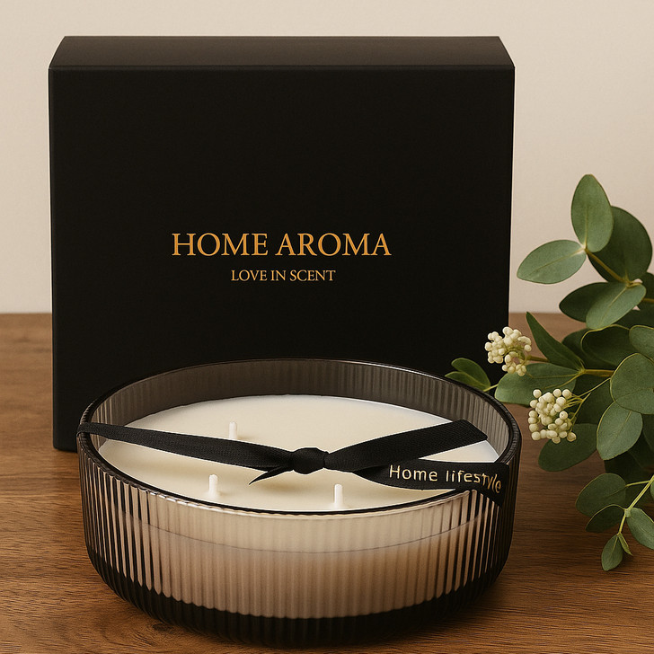 Small Cappuccino Votive Candle with 3 wicks (230g)