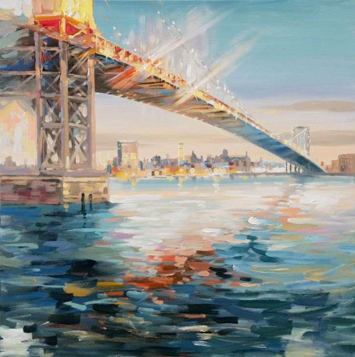 Connection Hand Painted Oil on Canvas - 100 x 100 x 3.5cm