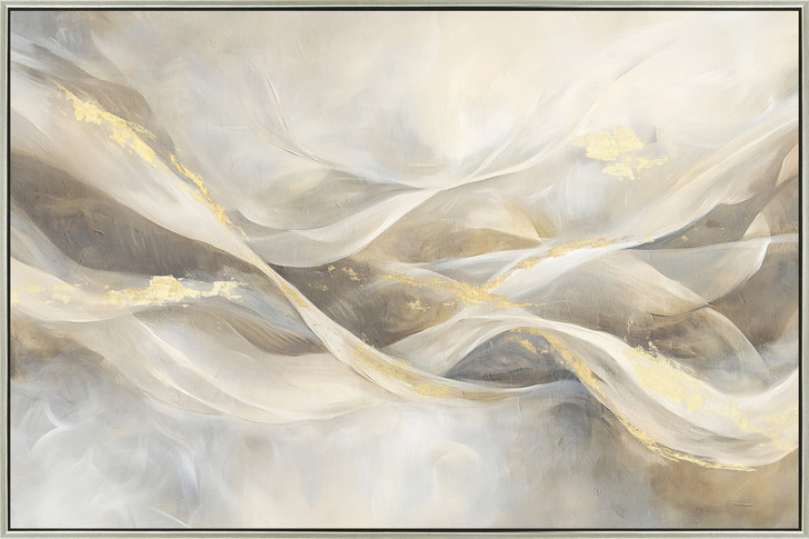 Modern Life Print on Canvas with Champagne Frame - 122.5 x 82.5 x 4.5cm