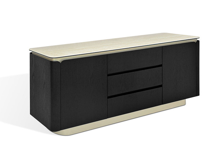 Exception Buffet in Black Oak with Sintered Stone Top