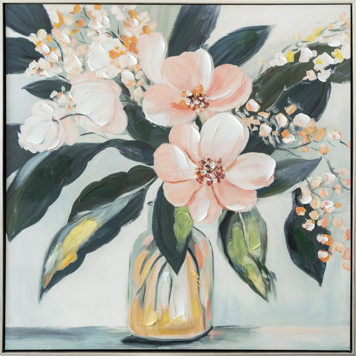 Arrangement in Vase I Print on Canvas - 82.5 x 82.5 x 4.5cm