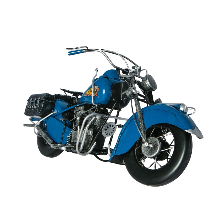Blue Indian Motorbike Ornament