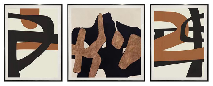 Flexing Set of 3 Prints with Black Aluminium Frames