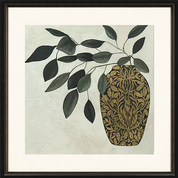 Mirrored I Print with Black & Gold Frame - 53 x 53cm