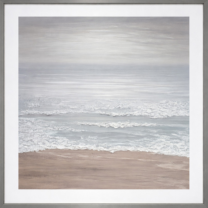 Moonlight Hand Painted Canvas with Grey Aluminium Frame - 100 x 100cm