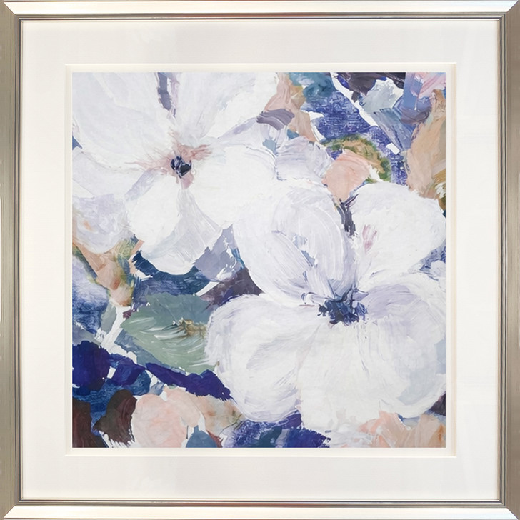 Blooming II Print with Champagne Frame - 80 x 80cm