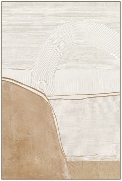 Adaptation I Print on Canvas with Bleached Natural Frame - 82.5 x 122.5 x 4.5cm