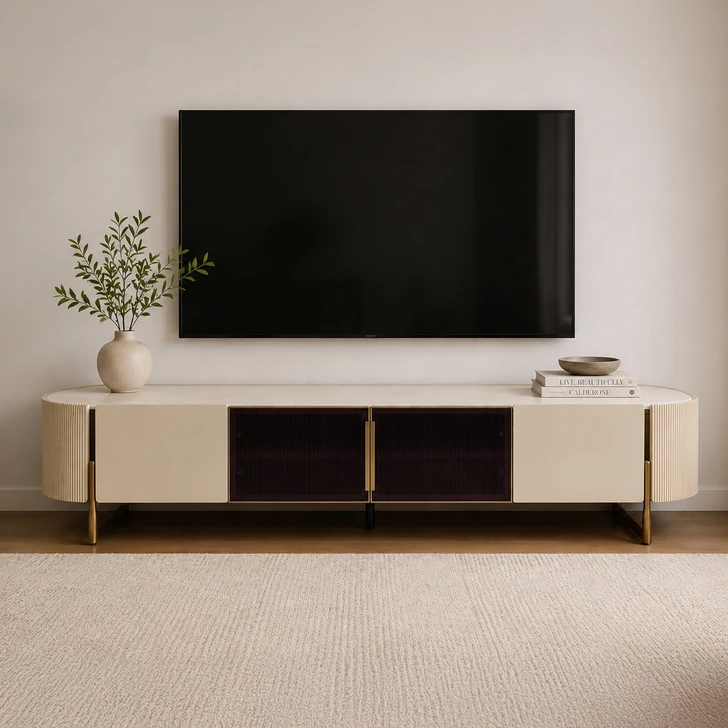 Florence Entertainment Unit with Sintered Stone Top