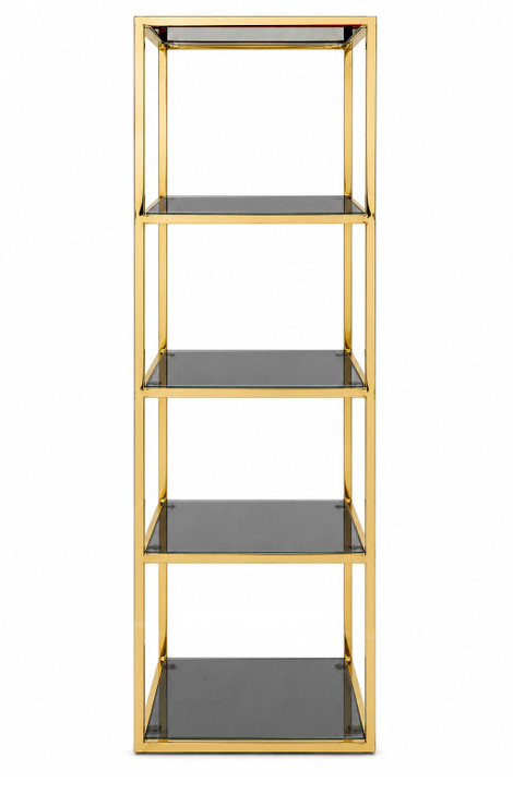 Expo 4 Stack Display Stand in Gold Stainless Steel - 450 x 450 x 2000mm