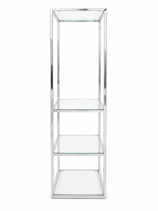 Expo 3 Stack Display Stand in Silver Stainless Steel - 450 x 450 x 2000mm