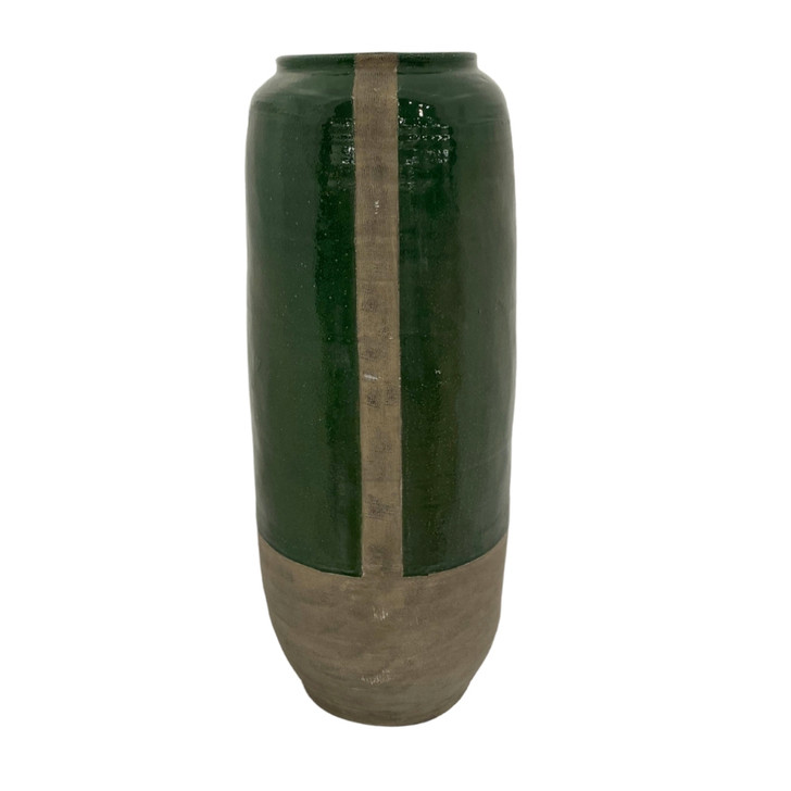 Sel Ceramic Vase in Emerald Green - 29 x 29 x 62.5cm