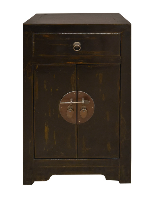 BF-60573 - 2 Door 1 Drawer Cabinet in Black