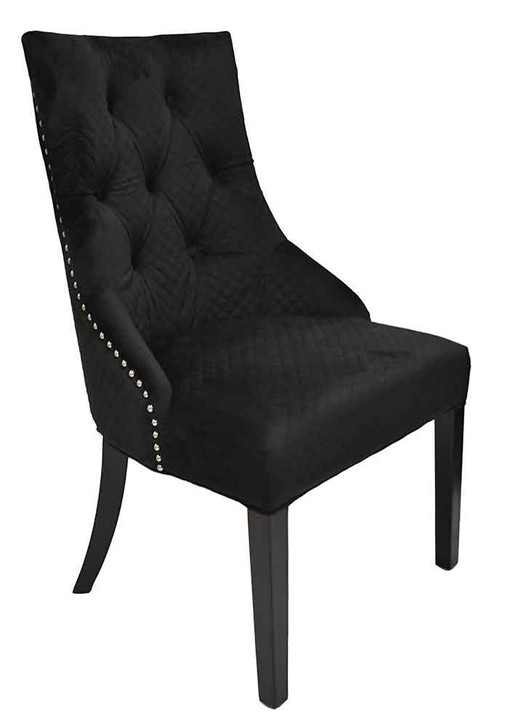 Florence Black Velvet Dining Chair