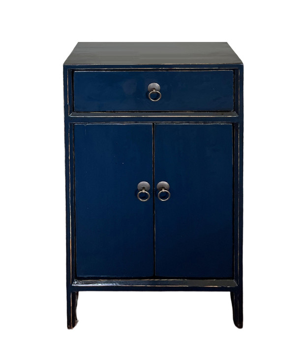 BF-60320 - Handcrafted Cabinet in High Gloss Dark Blue