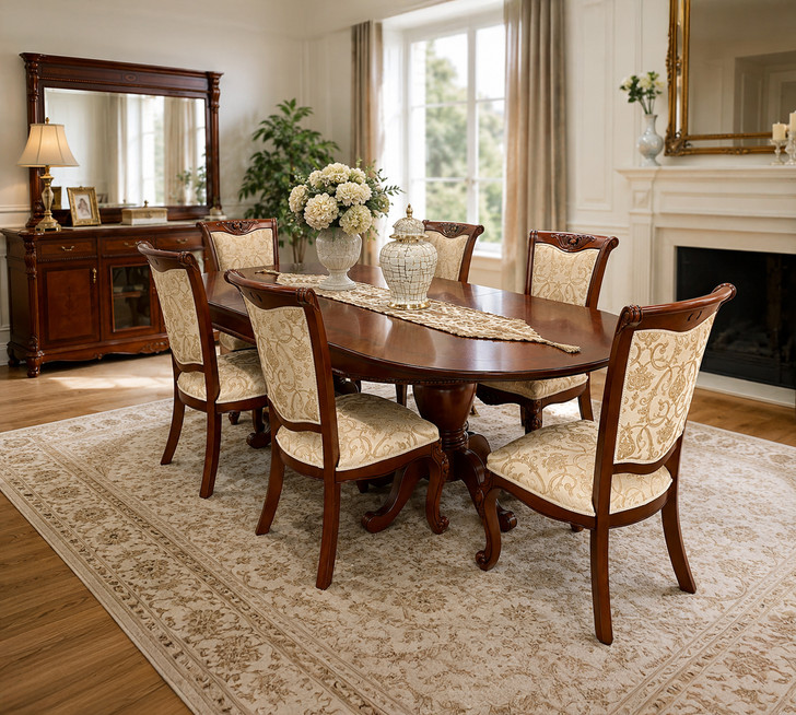 Caroline Extension Dining Table with Strauss Chairs