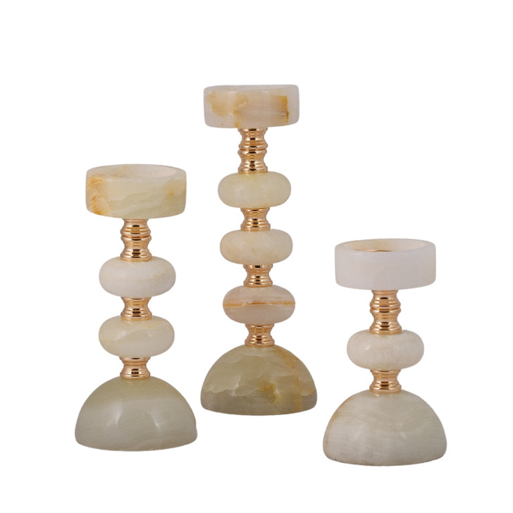 Malhia Stone Candleholders