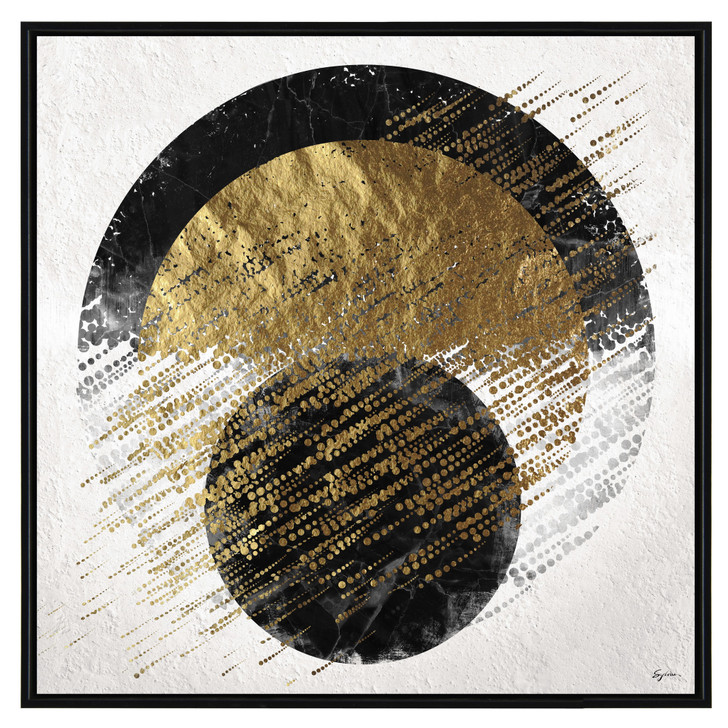 Eye on Life Print on Canvas with Gold Foil Detail & Black Frame