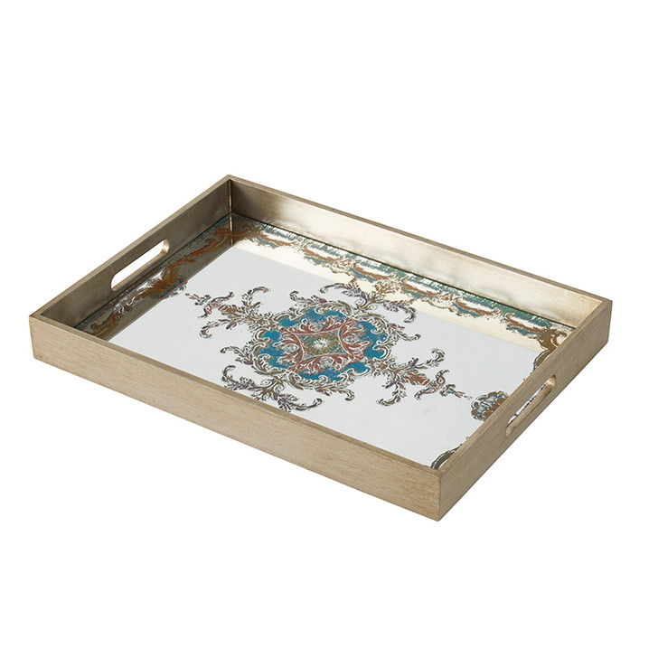 Scroll Mirrored Tray